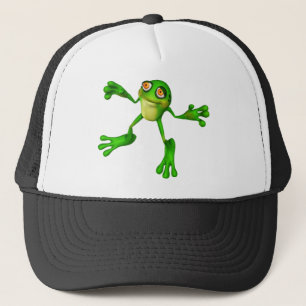Cute Green Froggy Trucker Hat