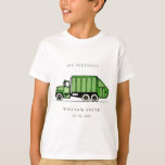 Cute Green Garbage Truck Kids Any Age Birthday T-Shirt<br><div class="desc">A Fun Cute Boys GARBAGE TRUCK THEME BIRTHDAY Collection.- it's an Elegant Simple Minimal sketchy Illustration of green garbage recycle truck,  perfect for your little ones birthday party. It’s very easy to customise,  with your personal details. If you need any other matching product or customisation,  kindly message via Zazzle.</div>