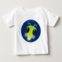 Cute green glow bug firefly cartoon illustration