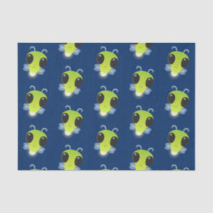 Cute green glow bug firefly cartoon illustration tissue paper