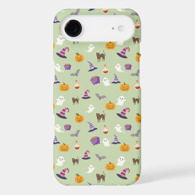 Cute green Halloween Seamless Pattern - Spooky (Back)
