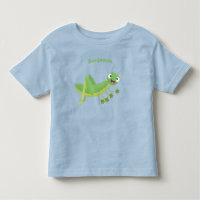 Cute green happy grasshopper cartoon