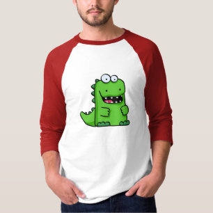 Cute Green Happy-Saurus T-Shirt