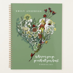 Cute Green Lady Bug Inspirational Adventure Quote  Planner