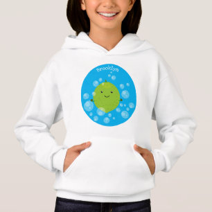 Cute green lime bubbles cartoon illustration