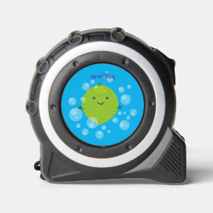 Cute green lime bubbles cartoon illustration 1
