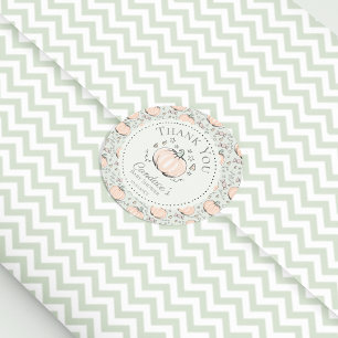 Cute Green Little Pumpkin Baby Shower Thank You Classic Round Sticker