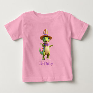 Cute green magician dinosaur baby T-Shirt