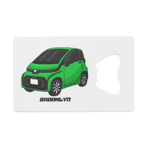 Cute green micro sized car