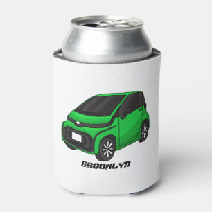 Cute green micro sized car can cooler