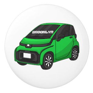 Cute green micro sized car ceramic knob