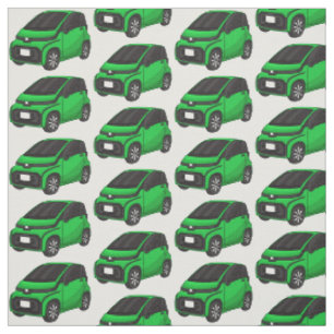 Cute green micro sized car  fabric