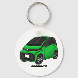 Cute green micro sized car key ring