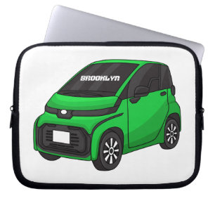 Cute green micro sized car laptop sleeve