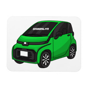 Cute green micro sized car magnet
