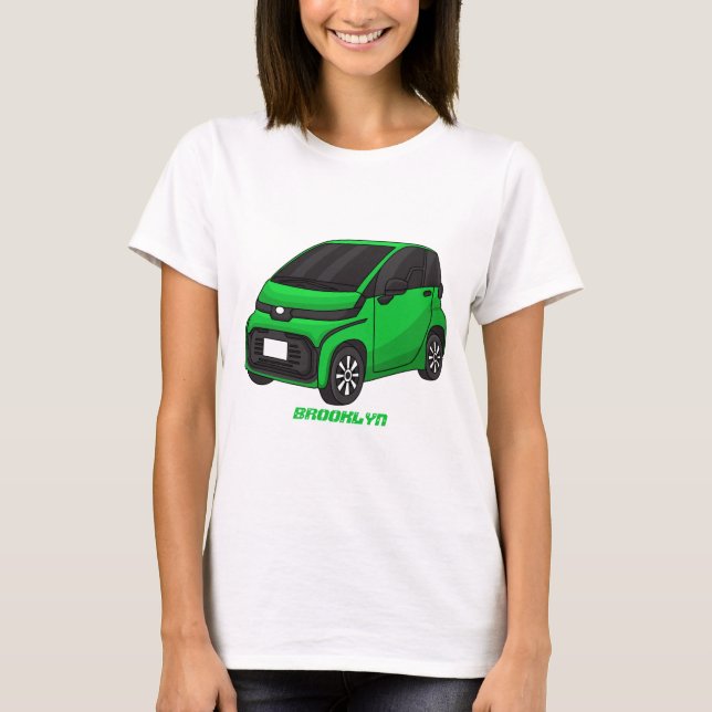 Cute green micro sized car T-Shirt (Front)