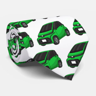 Cute green micro sized car tie