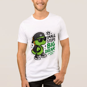 Cute Green Monster Big Dream T-shirt  Tri-Blend Shirt