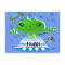 Cute Green Outer Space Aliens with Space Ship