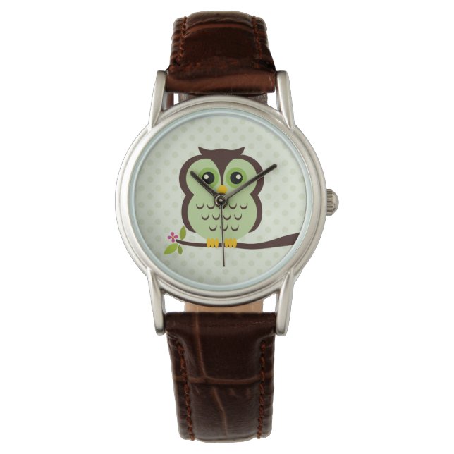 Cute Green Owl Watch (Front)