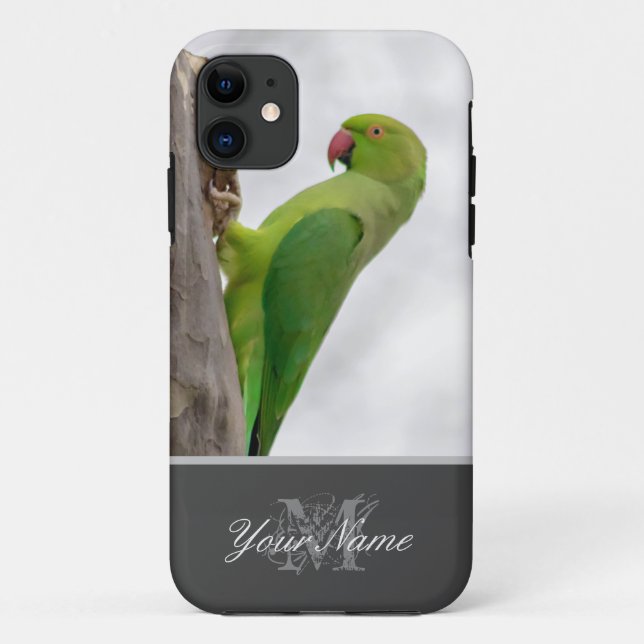 Cute green parrot looking into the camera! Case-Mate iPhone case (Back)