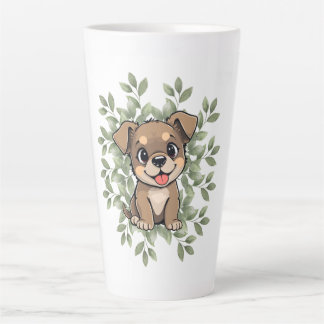 Cute Green Puppy Mug – Minimal Nature Dog Design
