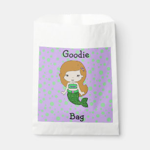Cute Green & Purple Mermaid Goodie Bag