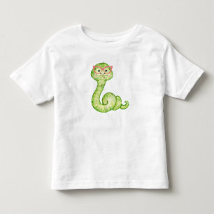 CUTE GREEN SNAKE WITH PINK GLASSES TODDLER T-Shirt