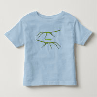 Cute green stick insects with happy faces cartoon