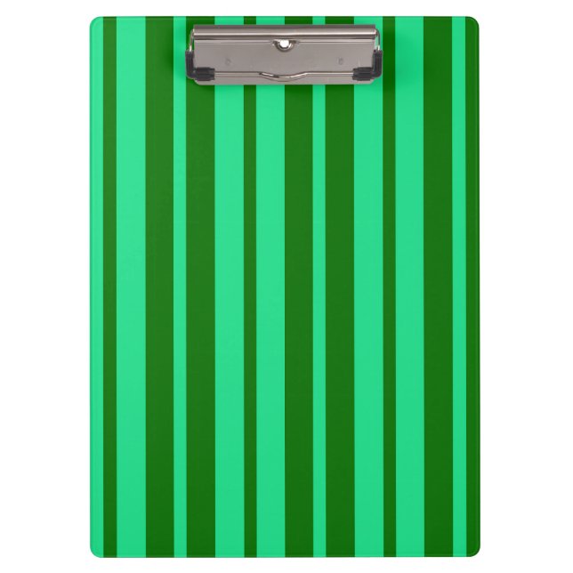Cute Green Stylish Stripes Pattern Design  Clipboard (Front)