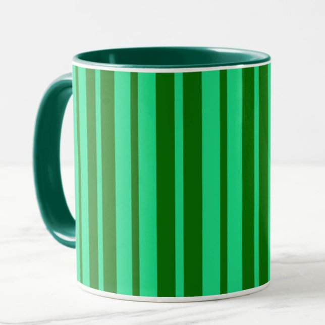 Cute Green Stylish Stripes Pattern Design  Mug (Creator Uploaded)
