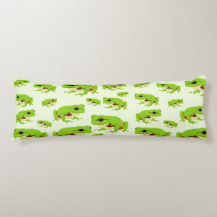 Cute Green Tree Frog Pattern Body Cushion