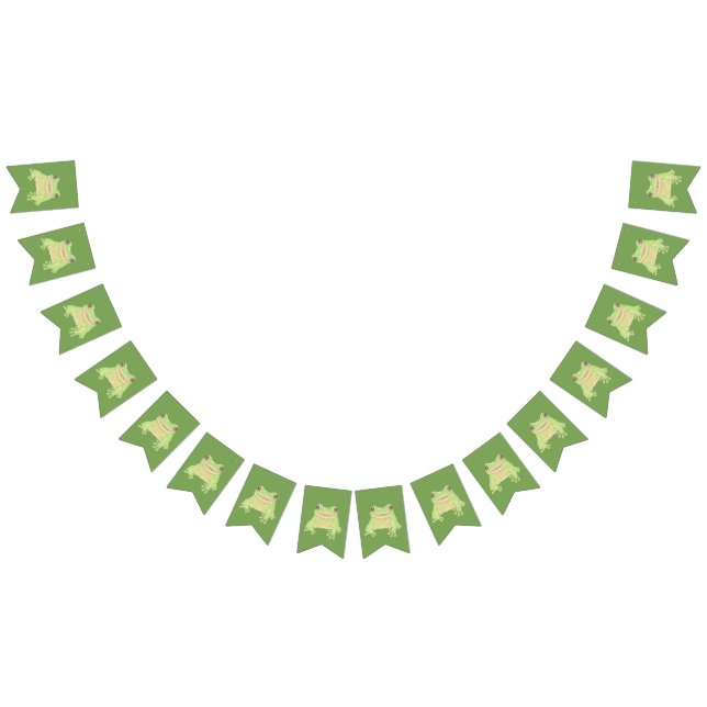 Cute Green Tree Frog - single image. Bunting (All)