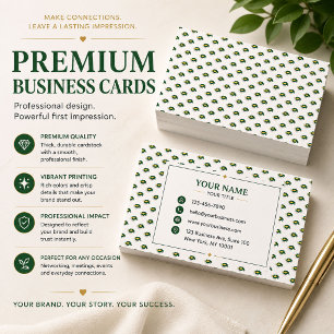 Cute Green Turtle Pattern Business Card