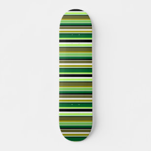 Cute green white stripes skateboard