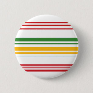 Cute green yellow stripes 6 cm round badge
