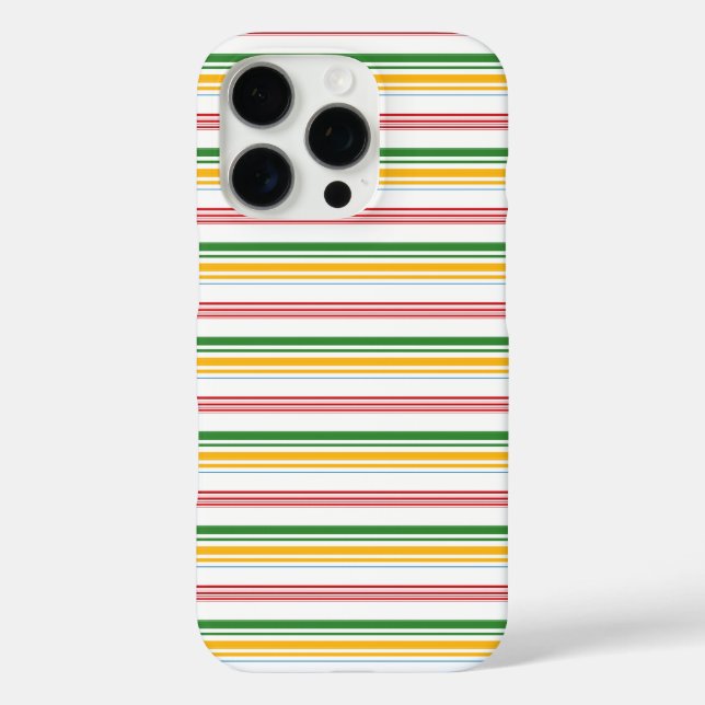 Cute green yellow stripes Case-Mate iPhone case (Back)