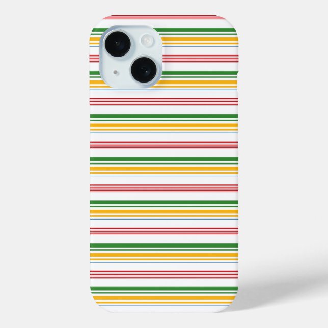 Cute green yellow stripes Case-Mate iPhone case (Back)
