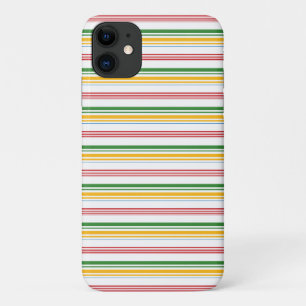 Cute green yellow stripes iPhone 11 case