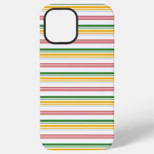 Cute green yellow stripes iPhone 12 pro max case