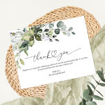 Cute Greenery Calligraphy Thank You<br><div class="desc">Cute greenery watercolor thank you card. Easy to personalise with your details. Please get in touch with me via chat if you have questions about the artwork or need customisation. PLEASE NOTE: For assistance on orders,  shipping,  product information,  etc.,  contact Zazzle Customer Care directly https://help.zazzle.com/hc/en-us/articles/221463567-How-Do-I-Contact-Zazzle-Customer-Support-.</div>