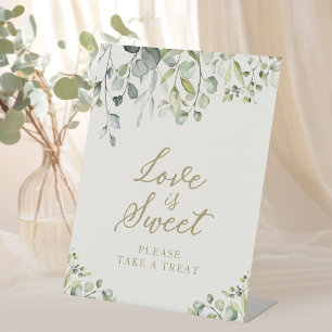 Cute Greenery Eucalyptus Love Is Sweet Sign