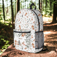 Cute greenery forest animals woodland pattern