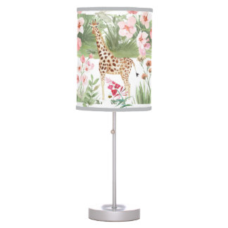 Cute greenery  giraffe nursery Lamp, Table Lamp