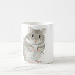 Cute Grey and White Hamster Coffee Mug
