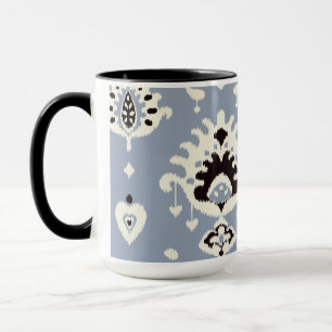 Cute grey beige ikat tribal patterns mug