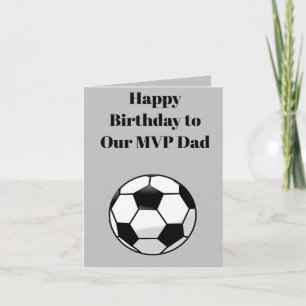 Cute grey&Black Sports Happy birthday card for Dad