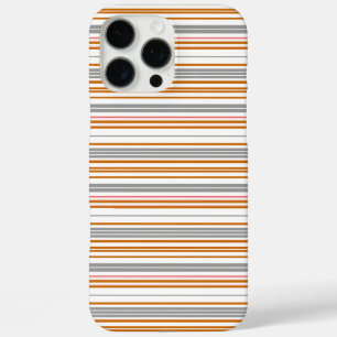 Cute grey brown stripes iPhone 16 pro max case