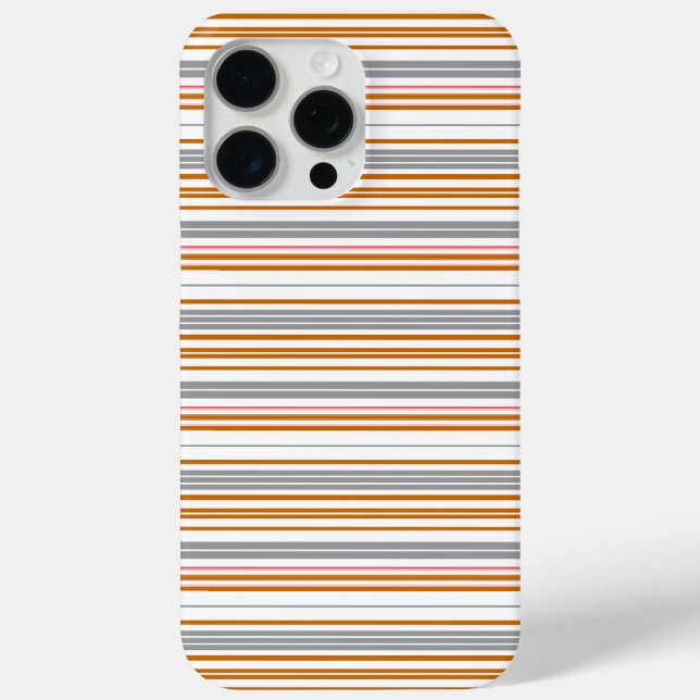 Cute grey brown stripes Case-Mate iPhone case (Back)