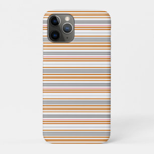 Cute grey brown stripes iPhone 11 pro case